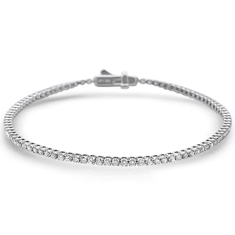 14k White Gold Diamond Tennis Bracelet TW 1 CT Kallah Bracelet
