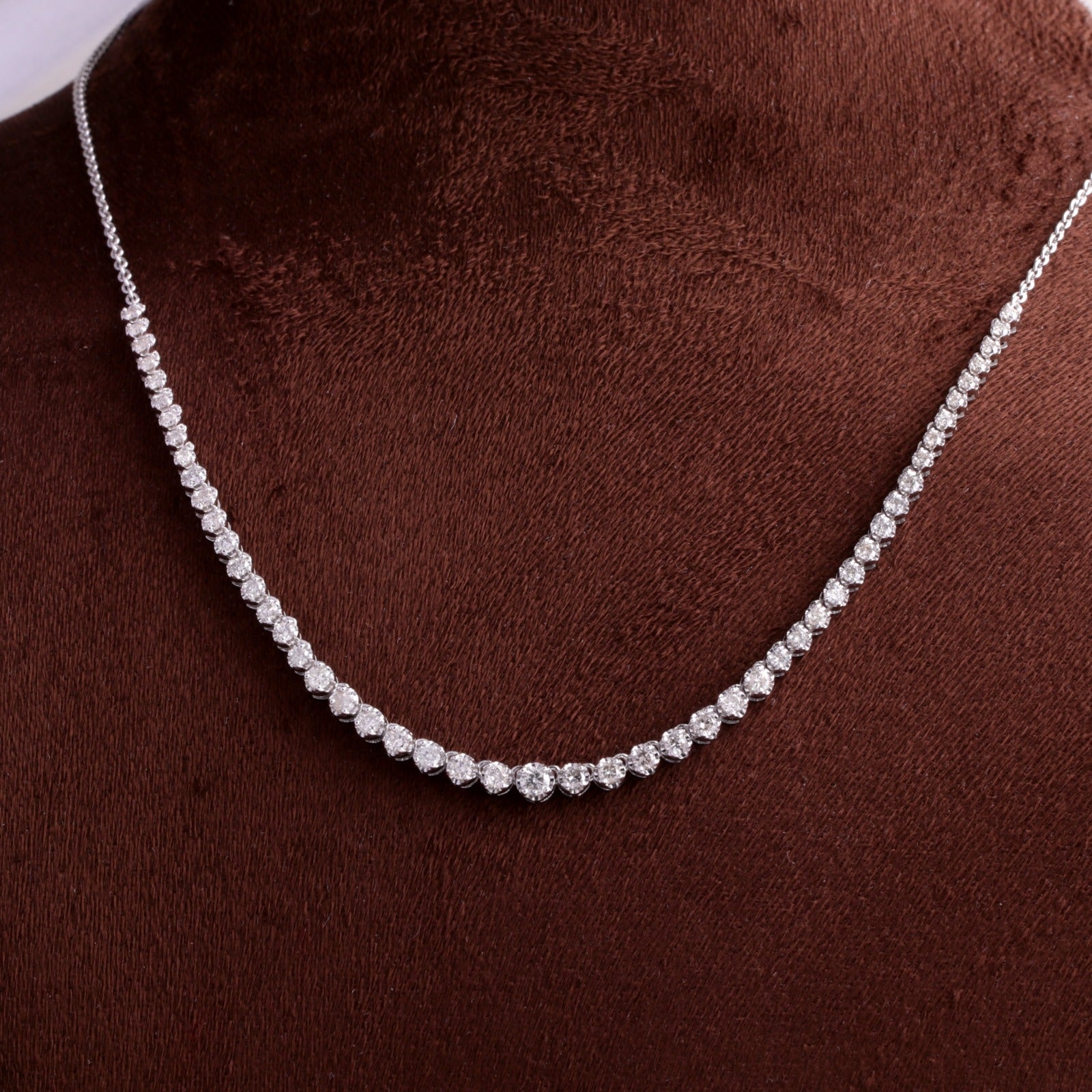 tennis necklace gradual diamond stunning luxury