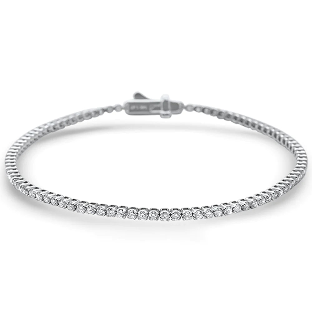 Diamond Tennis Bracelet TW 1.5 CT 14k White Gold Kallah Bracelet Jewelry