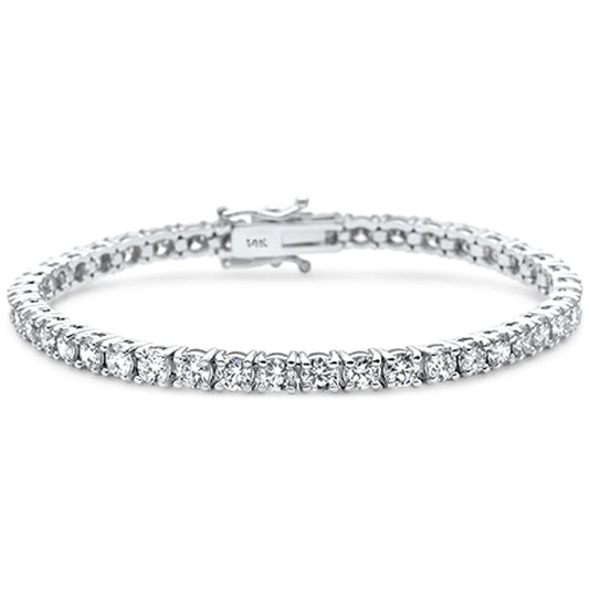 Diamond Tennis Bracelet TW 3 CT 14k White Gold Kallah Bracelet